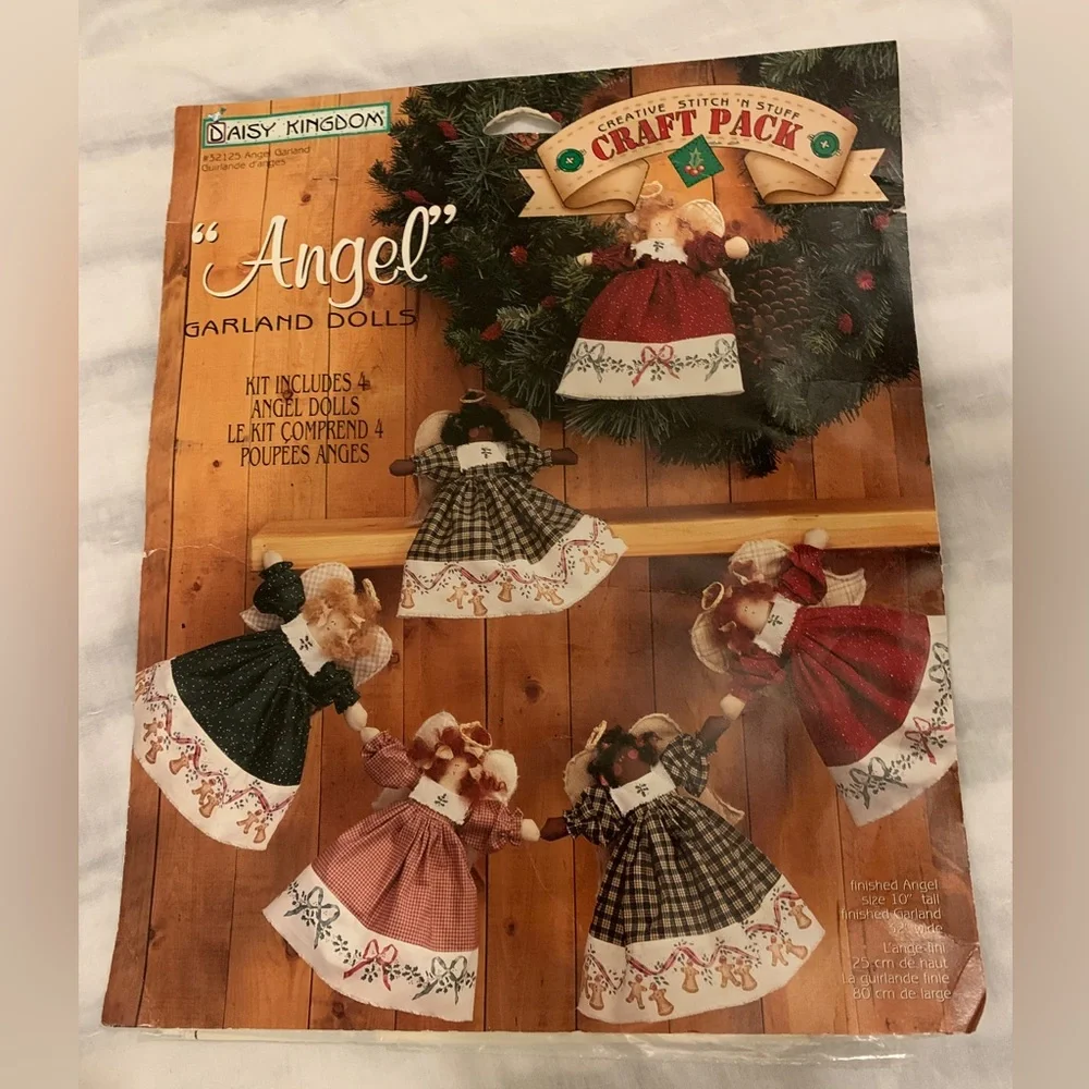 🎄NEW VTG Daisy Kingdom Angel Garland Dolls Kit